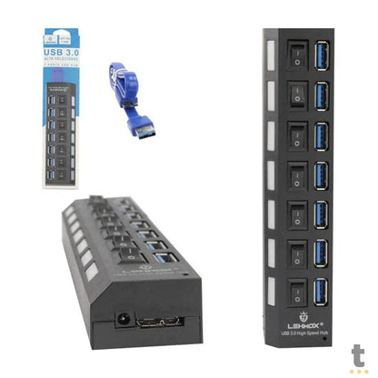 Hub Usb 7 Portas 3.0 Lehmox Ultra Speed - LEY-199 Truedata