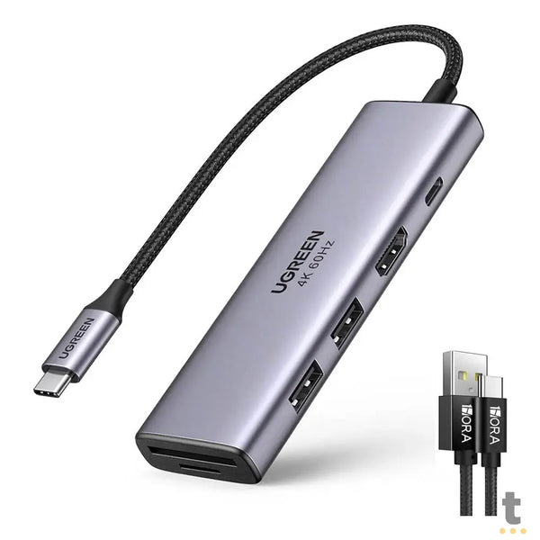Hub Usb C 3.0 Ugreen Adaptador Multi Portas 6 Em 1 4k/60hz