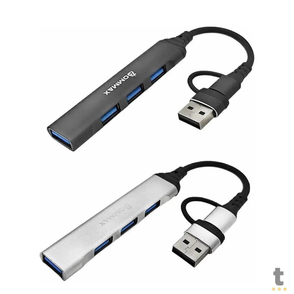 Hub Usb C/ Adaptador Tipo C 4 Portas USB-A (3x 2.0 / 1x 3.0) Bommax - BM-A612 Truedata