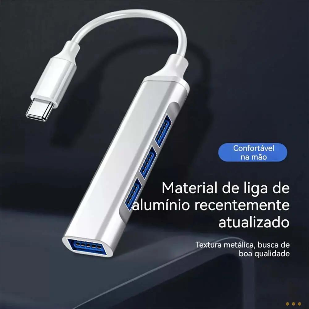 Hub Usb Tipo C 2 Portas Usb 2.0 + 1 Porta Usb 3.0 + 2 Portas Usb-C Truedata