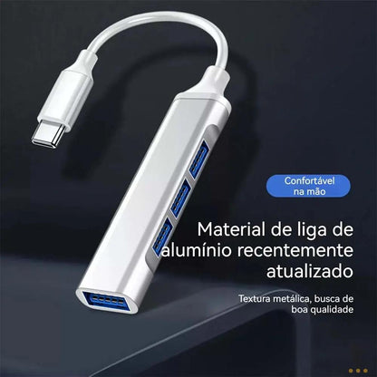 Hub Usb Tipo C 2 Portas Usb 2.0 + 1 Porta Usb 3.0 + 2 Portas Usb-C Truedata
