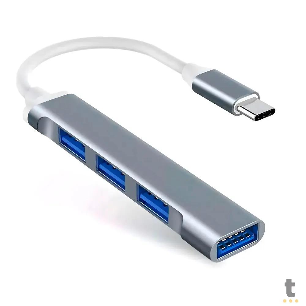 Hub Usb Tipo C 3 Portas Usb 2.0 + 1 Porta Usb 3.0 Truedata