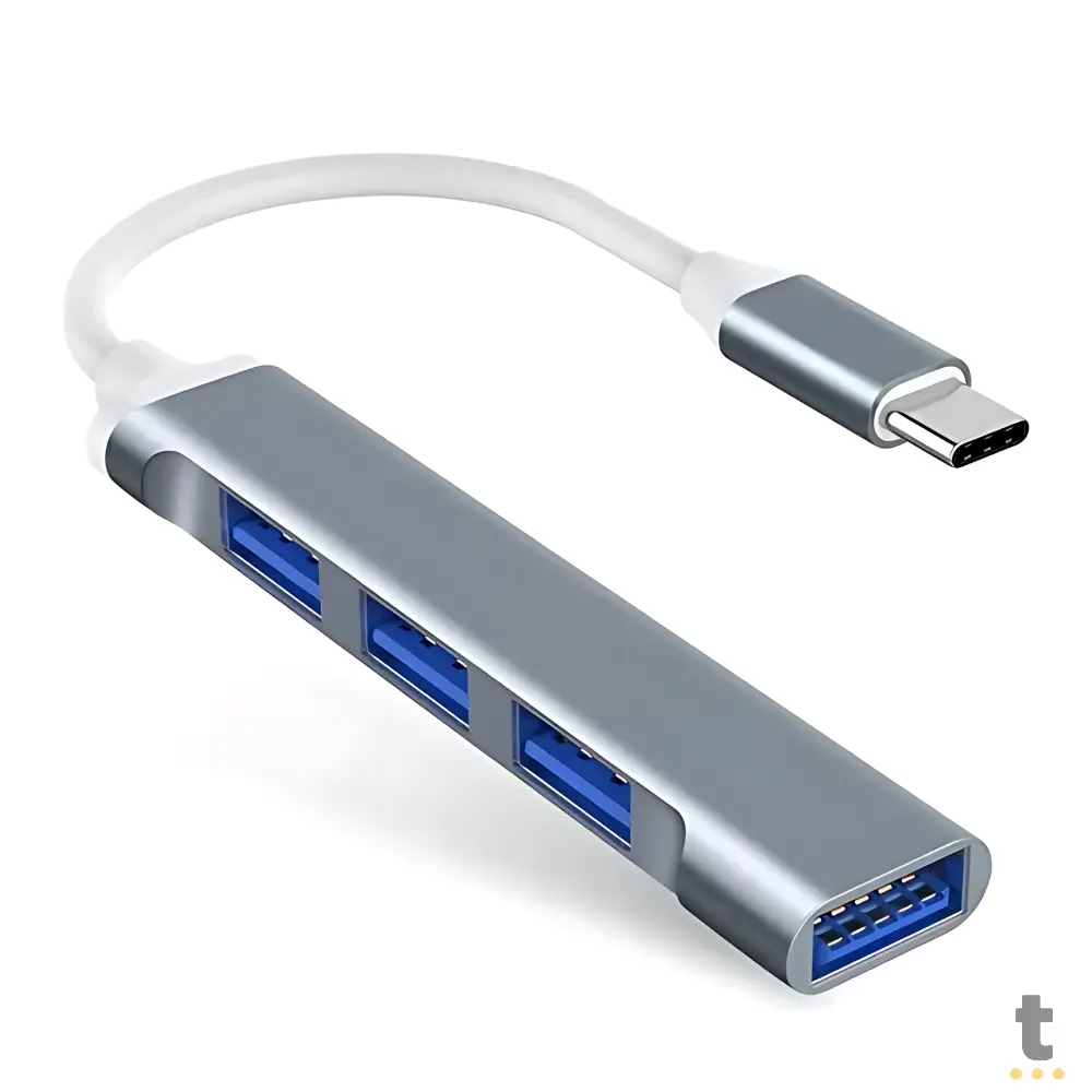 Hub Usb Tipo C 4 Portas USB 3.0 e USB 2.0 Knup - KP-HB504 Truedata