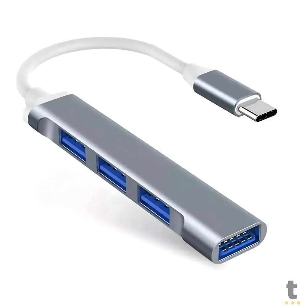 Hub Usb Tipo C P/ 3 Portas USB 2.0 + 1 Porta 3.0 Bommax - BM-A058 Truedata