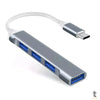 Hub Usb Tipo C P/ 3 Portas USB 2.0 + 1 Porta 3.0 Bommax - BM-A058 Truedata