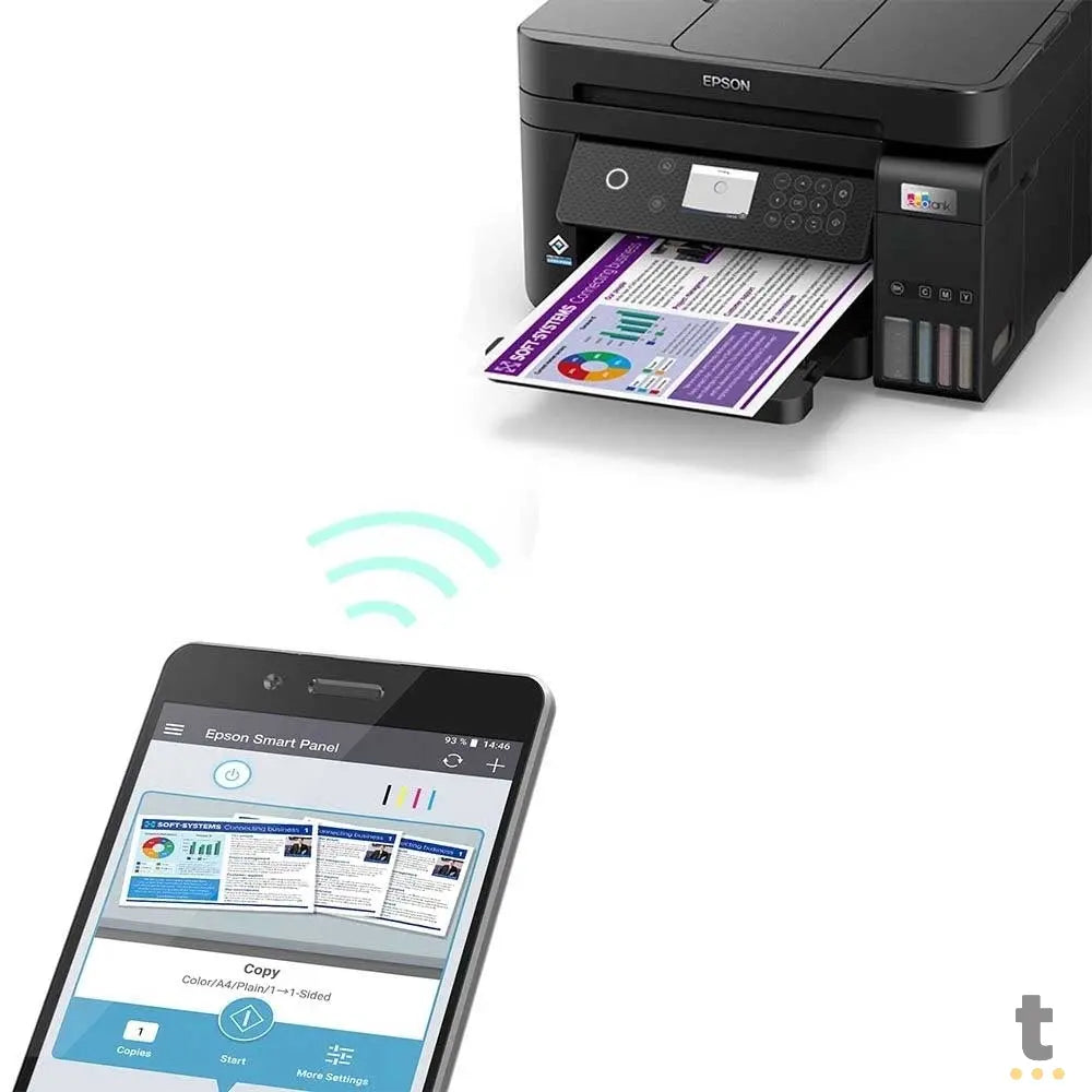Impressora Multifuncional Epson L6270 Ecotank Jato de Tinta Wireless Duplex - C11CJ61302 Truedata