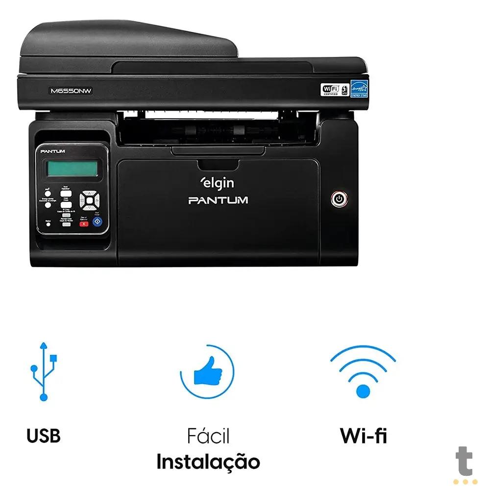 Impressora Multifuncional Laser Mono Elgin Pantum M6550NW - Wifi - Preta 110v - OPENBOX Truedata