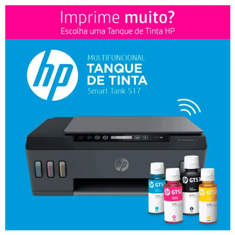 Impressora Multifuncional Tanque De Tinta Hp 517 Ecotank Colorida Wi-Fi Bivolt - 1TJ10A#AK4 Truedata