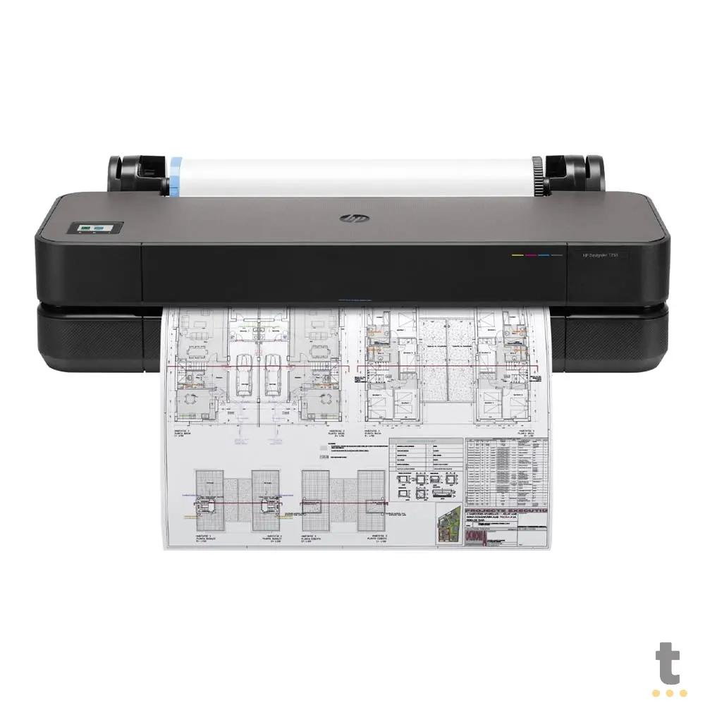 Impressora Plotter HP 24 Pols Designjet T250 Rede USB Wi-fi Bivolt - 5HB06D#AC4 Truedata