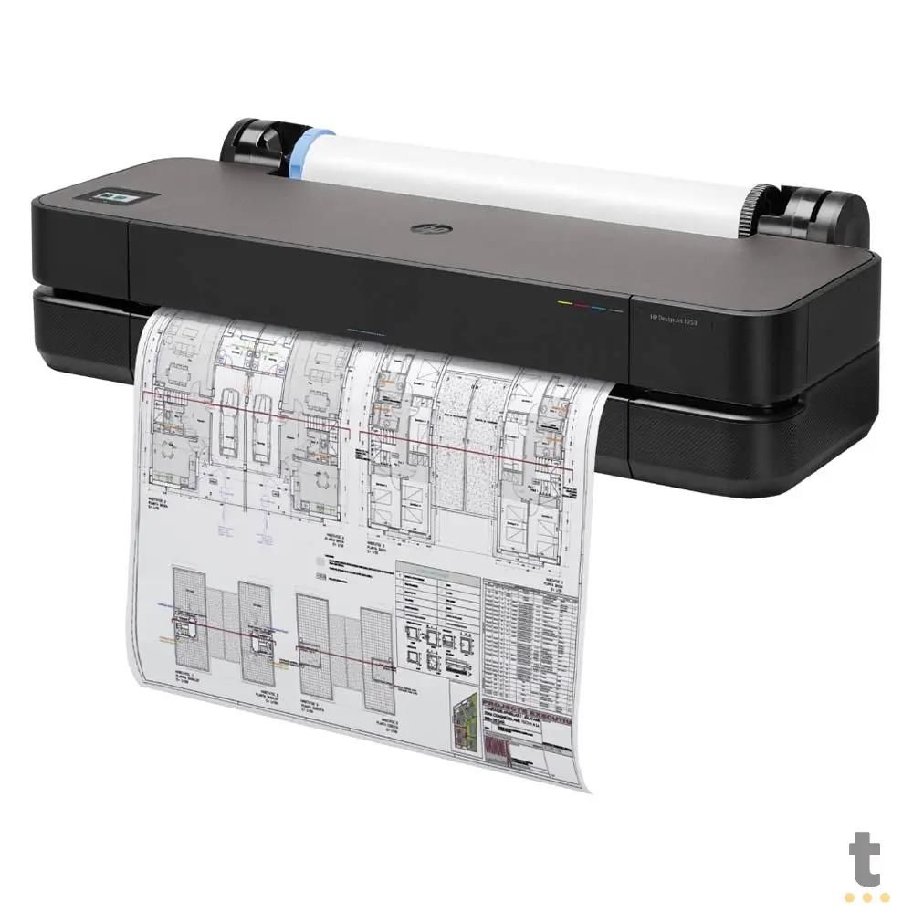 Impressora Plotter HP 24 Pols Designjet T250 Rede USB Wi-fi Bivolt - 5HB06D#AC4 Truedata