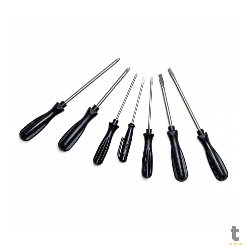 Jogo de Chaves de Fenda com 7 Peças Tramontina - 10249 Truedata