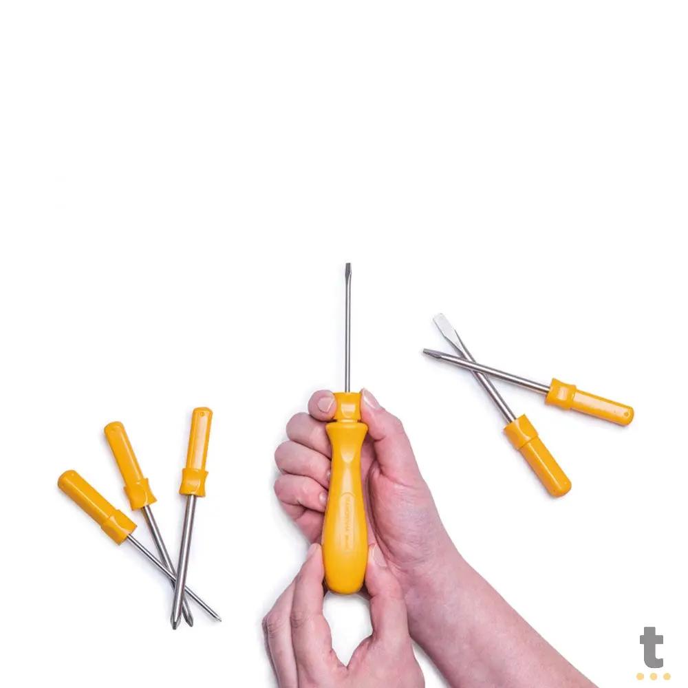 Jogo de Chaves de Fenda com Pontas Intercambiaveis 6 Peças Tramontina - 33908 Truedata