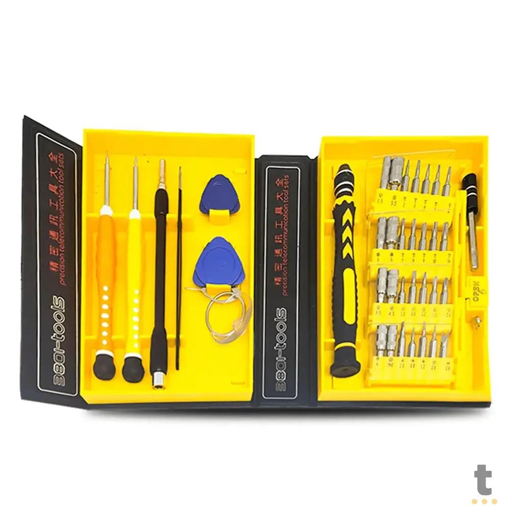 Jogo de Chaves de Precisao 38 Peças Imã Magnético - KLTE-3801 Truedata