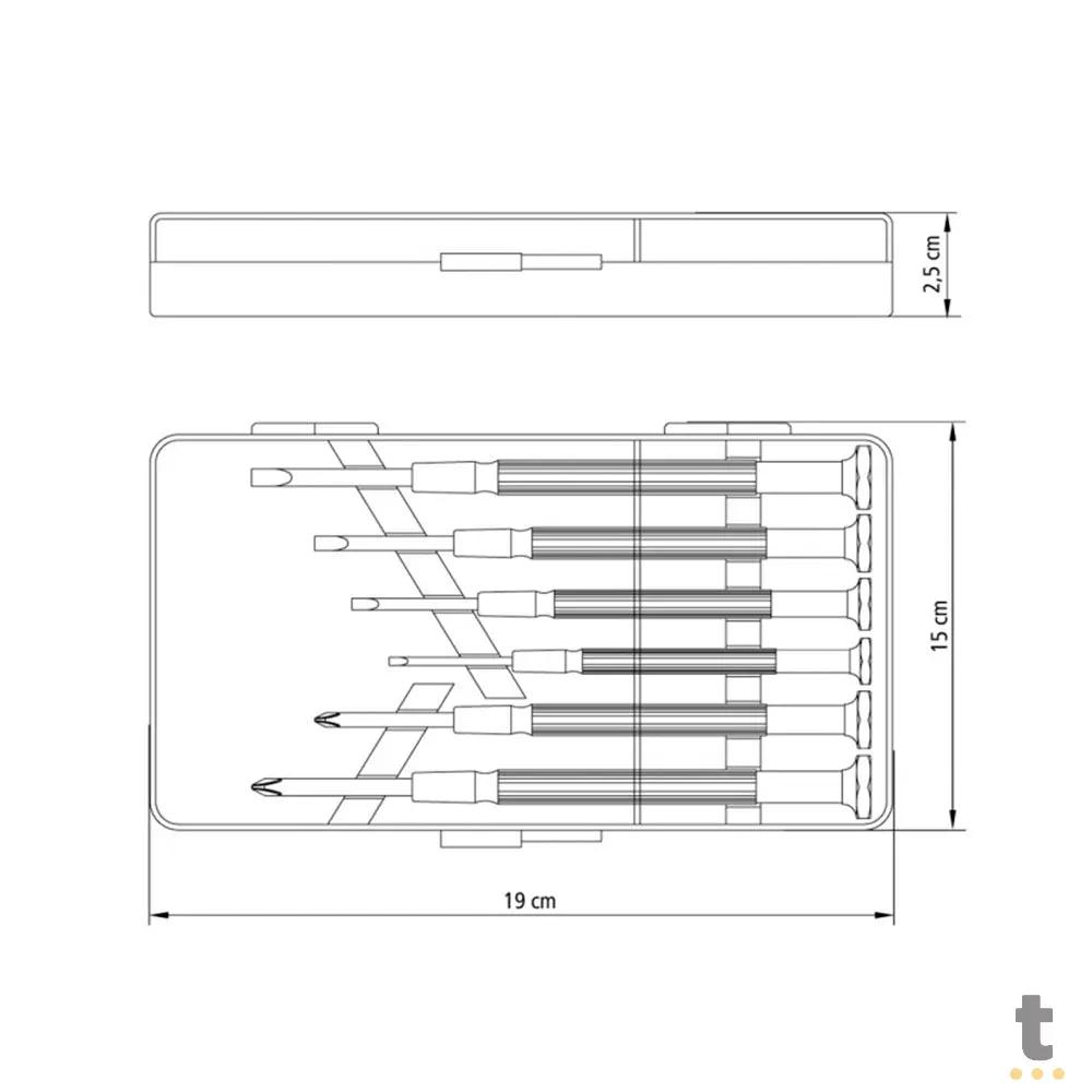 Jogo de Chaves de Precisao 6 Peças Tramontina - 157719 Truedata
