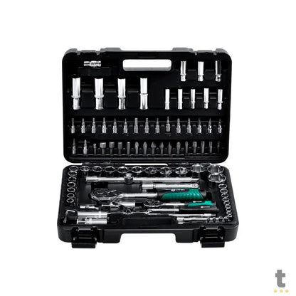 Jogo de Ferramentas Chaves Soquete Encaixe 1/2 1/4 94 Peças C/ Maleta Vinik - 37163 Truedata