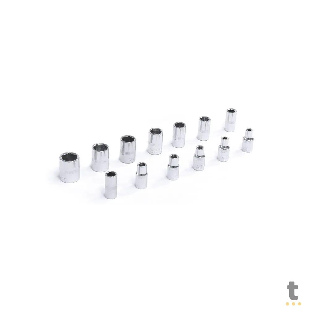 Jogo de Ferramentas Chaves Soquete Encaixe 1/2 1/4 94 Peças C/ Maleta Vinik - 37163 Truedata