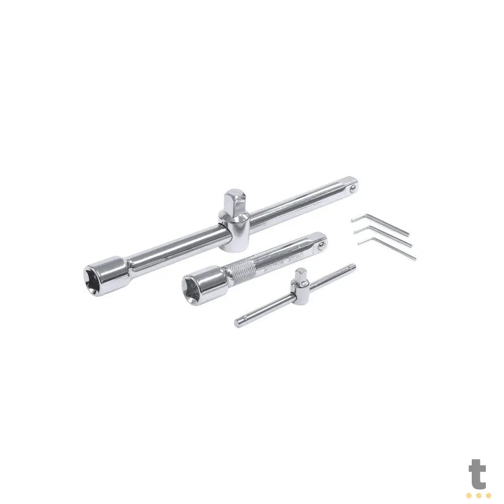 Jogo de Ferramentas Chaves Soquete Encaixe 1/2 1/4 94 Peças C/ Maleta Vinik - 37163 Truedata