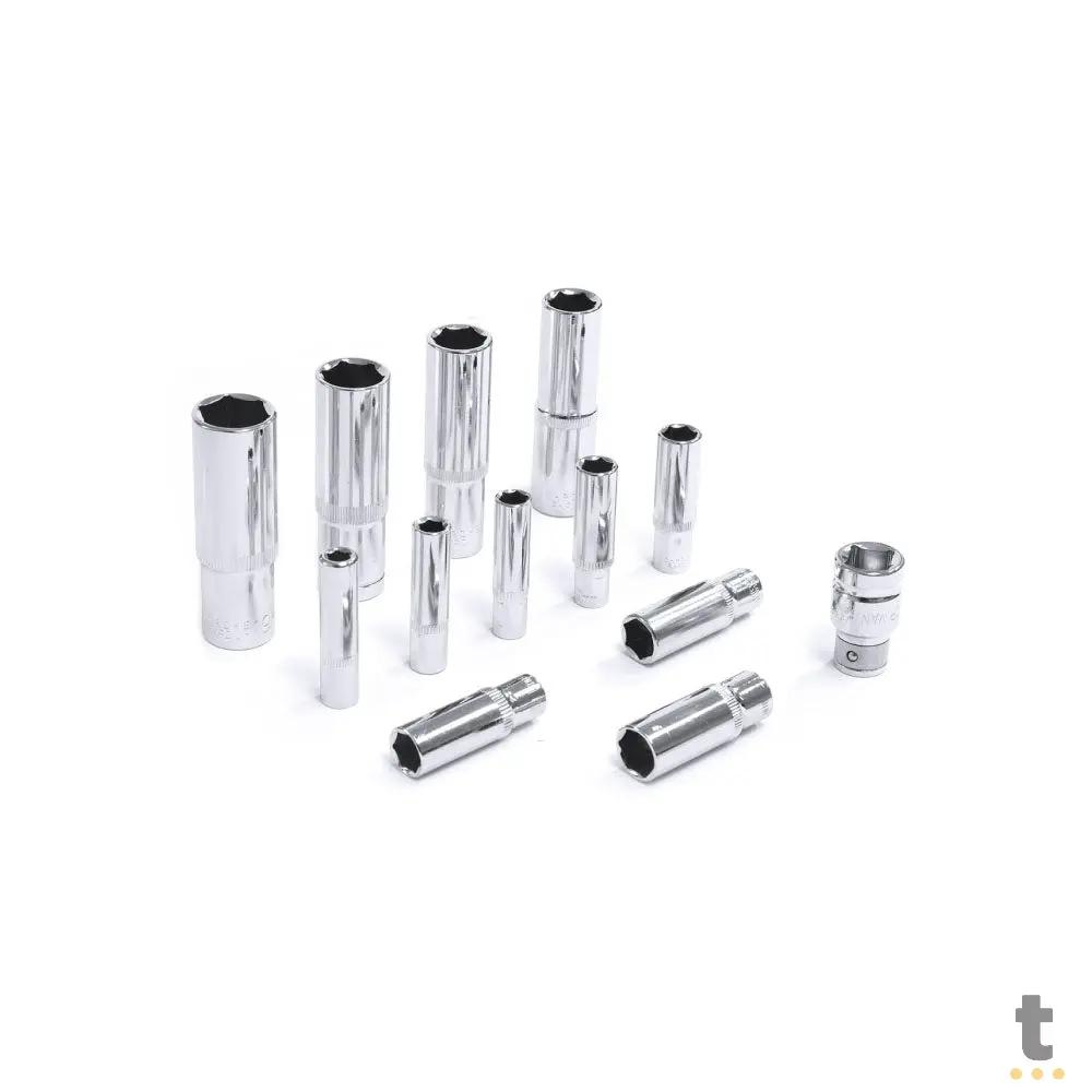 Jogo de Ferramentas Chaves Soquete Encaixe 1/2 1/4 94 Peças C/ Maleta Vinik - 37163 Truedata