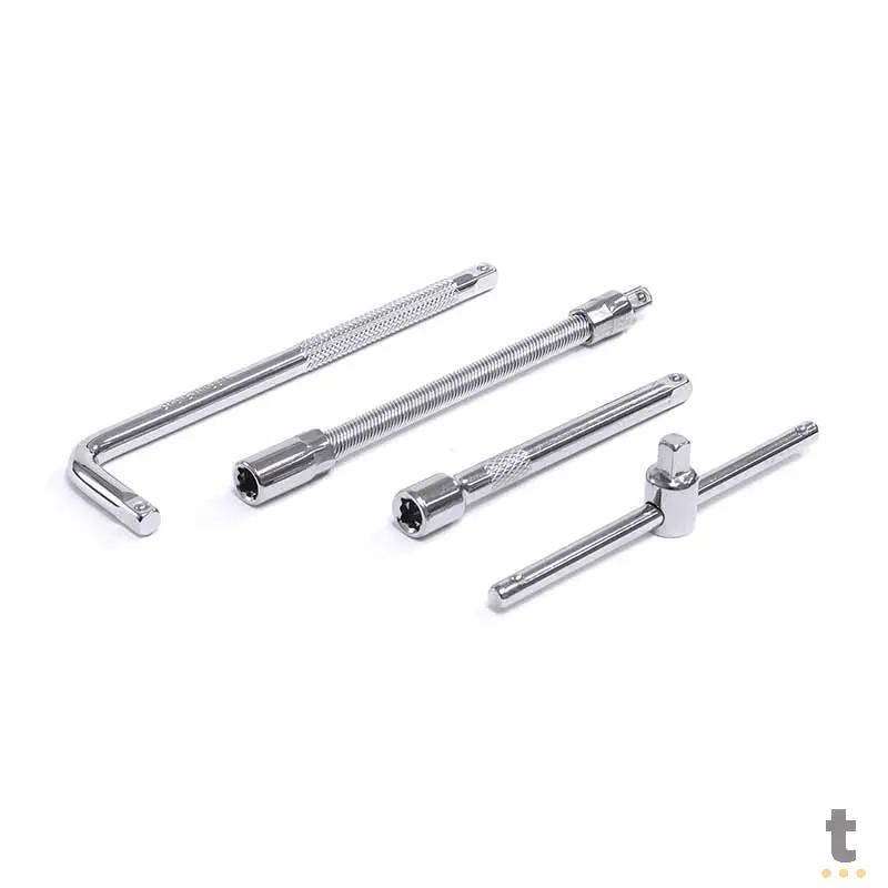 Jogo de Ferramentas Chaves Soquete Encaixe 1/4 54 Peças C/ Maleta Vinik - 37162 Truedata