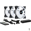 Kit 3 Coolers Fan para Gabinete Duo 12 Pro ARGB C/ Controladora e Controle Remoto Aerocool Truedata