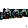 Kit 3 Coolers Fan para Gabinete Eclipse 12 Pro ARGB C/ Controladora e Controle Remoto Aerocool Truedata