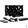 Kit 3 Coolers Fan para Gabinete Eclipse 12 Pro ARGB C/ Controladora e Controle Remoto Aerocool Truedata