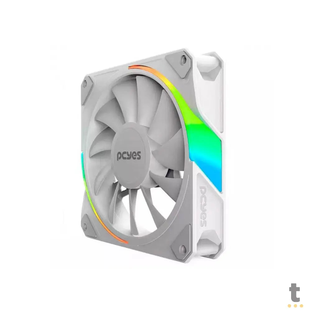 Kit 3x Cooler Fan Para Gabinete PCYes Sangue Frio 3 ARGB 120mm + Controladora - K3ARGBSF3WGBR Truedata