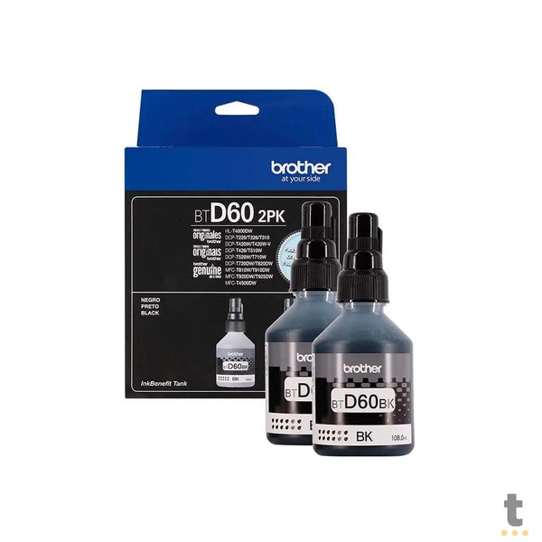 Kit C/ 2 Refil De Tinta Brother Preto - BTD602PK