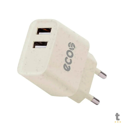 Kit Carregador de Parede 2 USB + Cabo Micro USB P/ USB Tipo C Ecoo 1m GShield - GS-6778 Truedata
