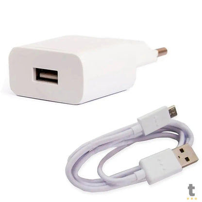 Kit Carregadores Usb - Carregador de Tomada Usb + Cabo Micro Usb Salcomp Branco - S11D38KIT Truedata