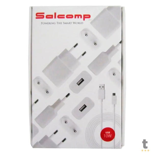 Kit Carregadores Usb - Carregador de Tomada Usb + Cabo Micro Usb Salcomp Branco - S11D38KIT