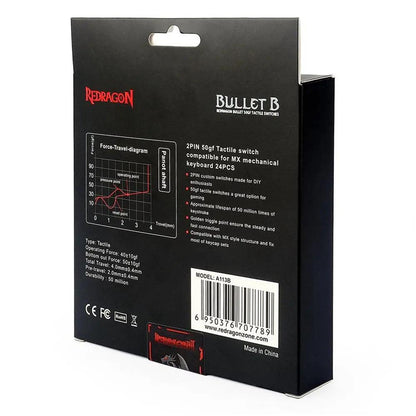 Kit Com 24 Switches Para Teclado Mecanico Redragon Bullet B - A113B Truedata