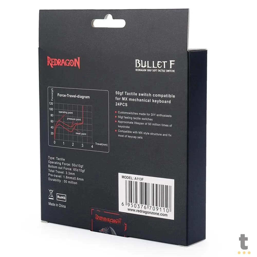 Kit Com 24 Switches Para Teclado Mecanico Redragon Bullet F - A113F Truedata