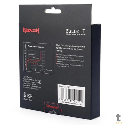 Kit Com 24 Switches Para Teclado Mecanico Redragon Bullet F - A113F Truedata