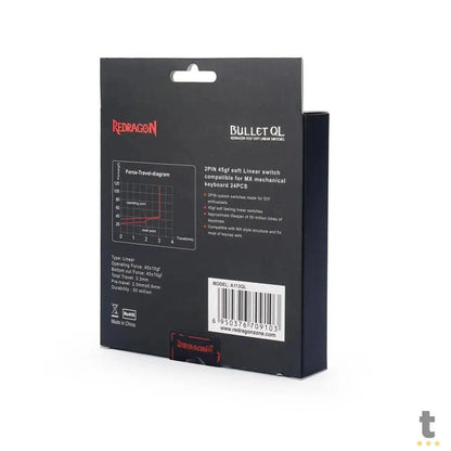 Kit Com 24 Switches Para Teclado Mecanico Redragon Linear Bullet QL - A113QL Truedata