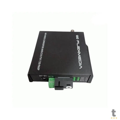 Kit Conversor de Video, Dados e Seriais Flexmedia 1 Video RX TVI/CVI/AHD SM 20KM SC 720P + RS485 - HDAFO/VDS20 Truedata