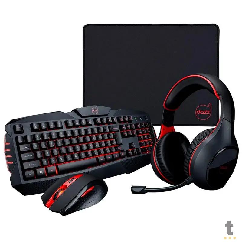 Kit Gamer Dazz Arsenal Teclado + Mouse + Headset + Mousepad - 625237 Truedata