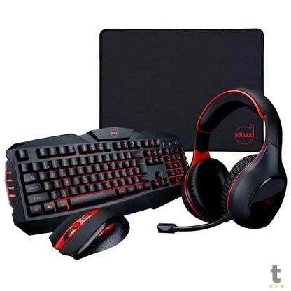 Kit Gamer Dazz Arsenal Teclado + Mouse + Headset + Mousepad - 625237 Truedata