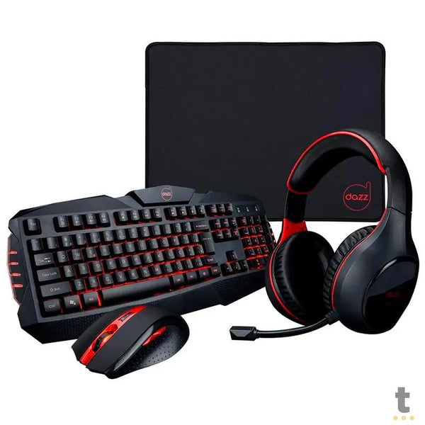 Kit Gamer Dazz Arsenal Teclado + Mouse + Headset + Mousepad - 625237