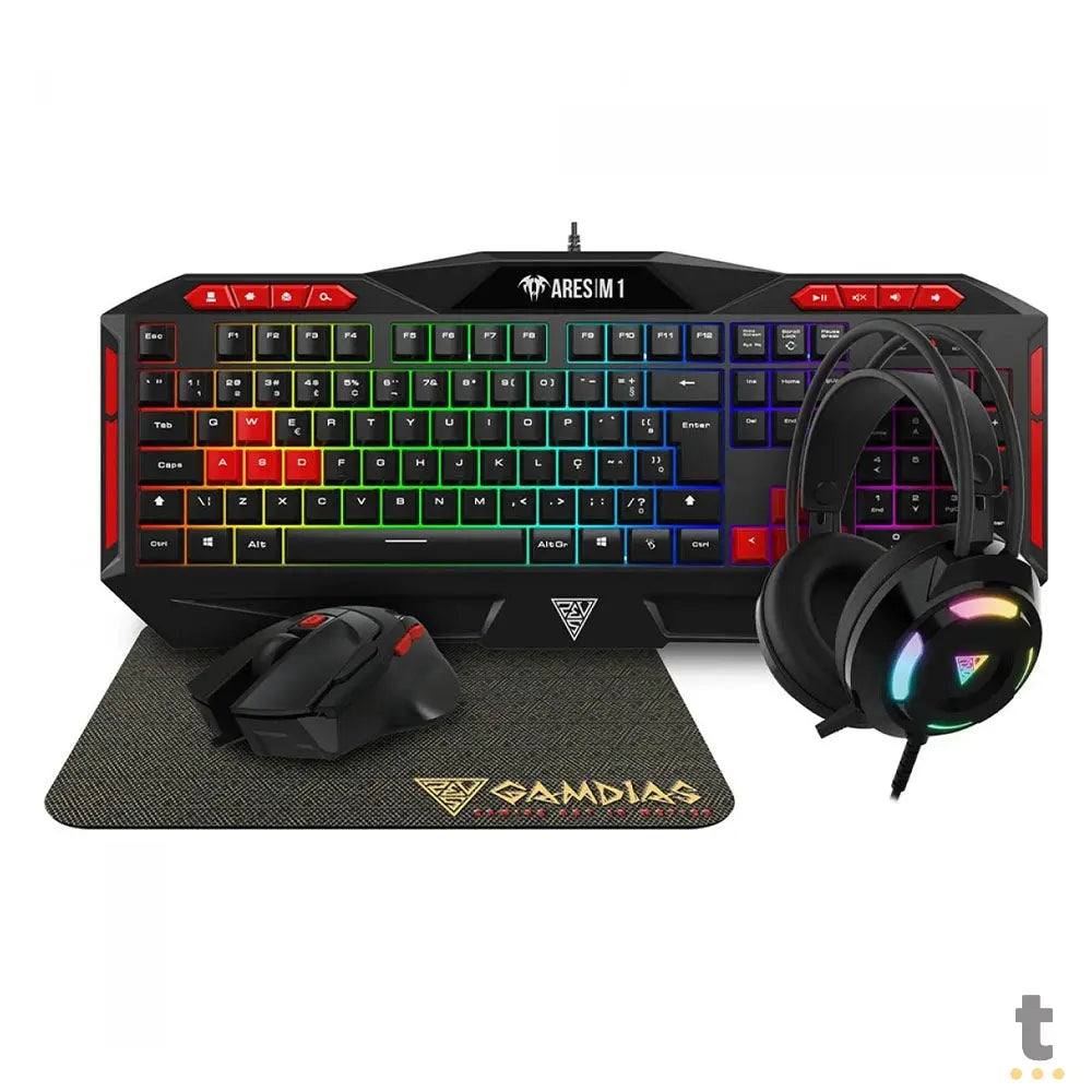 Kit Gamer Gamdias Poseidon M2 Teclado + Mouse + Mousepad + Headset Truedata