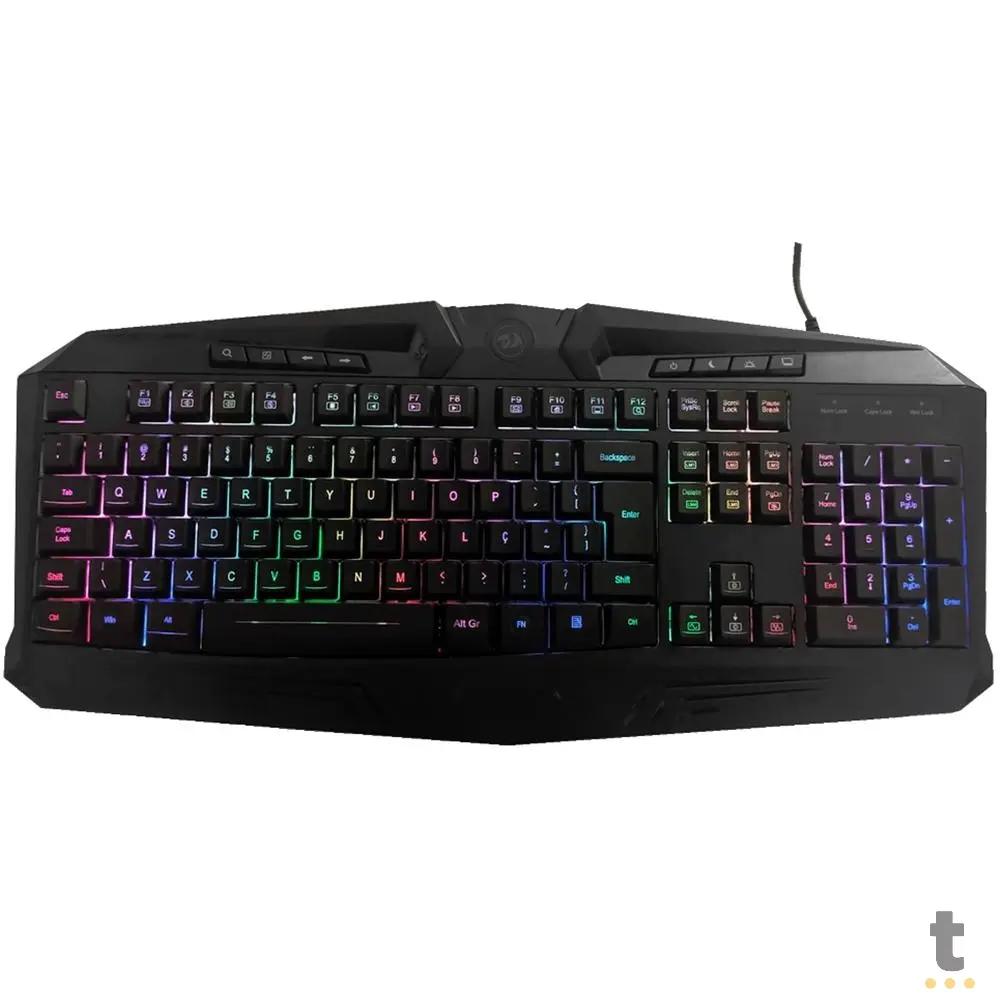 Kit Gamer Redragon S112 - Teclado Harpe RGB + Mouse Centrophorus + Headset Scylla + Mousepad Gamer Truedata