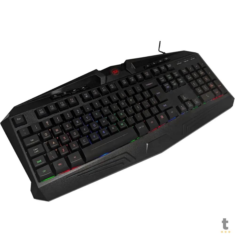 Kit Gamer Redragon S112 - Teclado Harpe RGB + Mouse Centrophorus + Headset Scylla + Mousepad Gamer Truedata