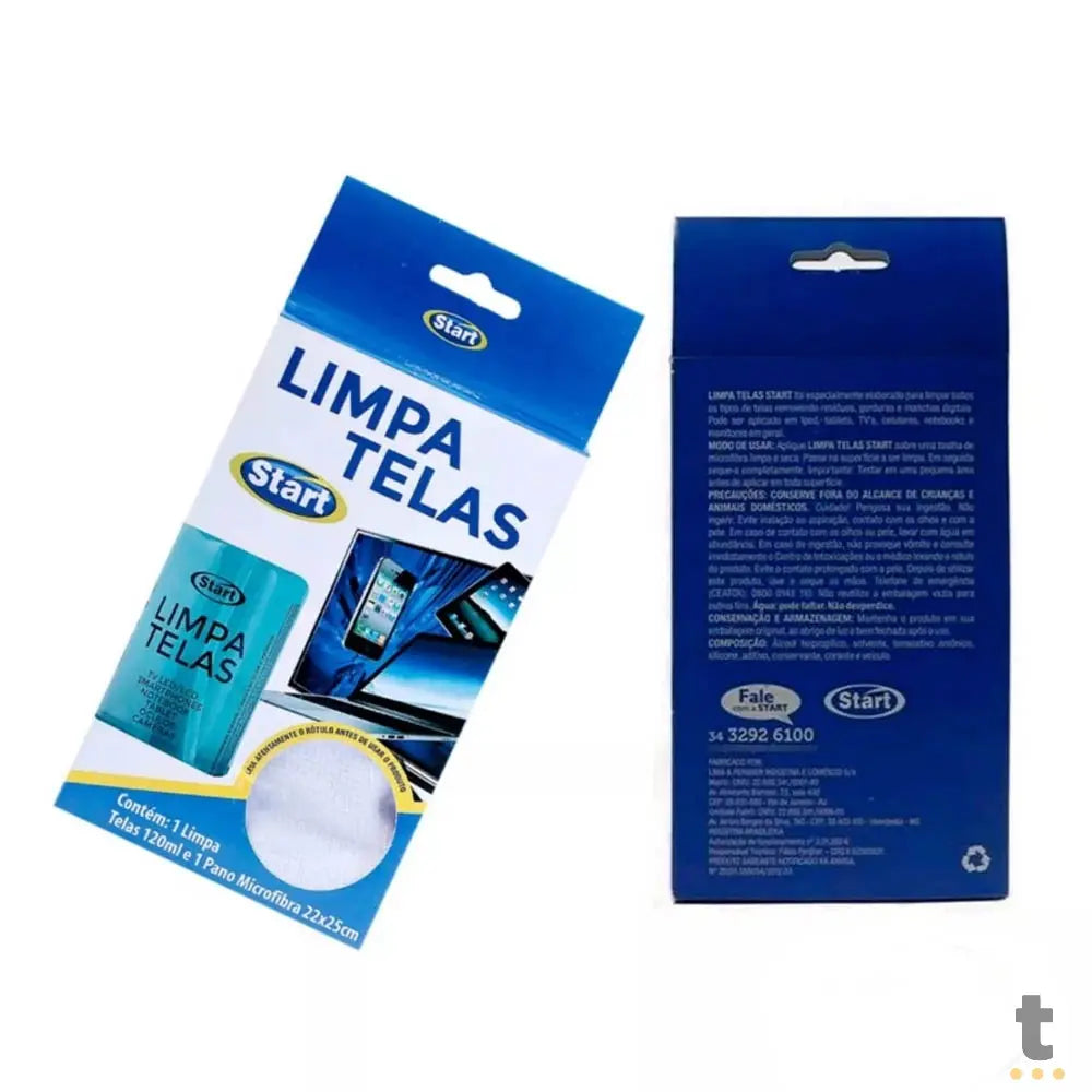 Kit Limpa Tela 120ml C/ Pano em Microfibra Start Truedata