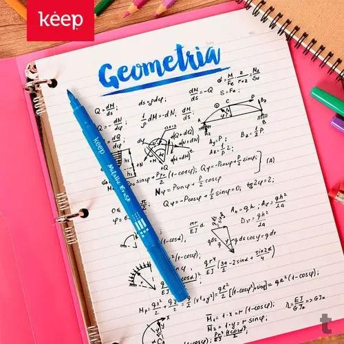 Kit Marcador Artistico Keep Metallic Brush C/ 5 Unidades Multicores Efeito Brilhante - MR057 Truedata