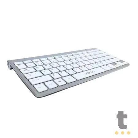 Kit Mini Teclado e Mouse Sem fio Gold USB Slim Prata - TCD-02 Truedata