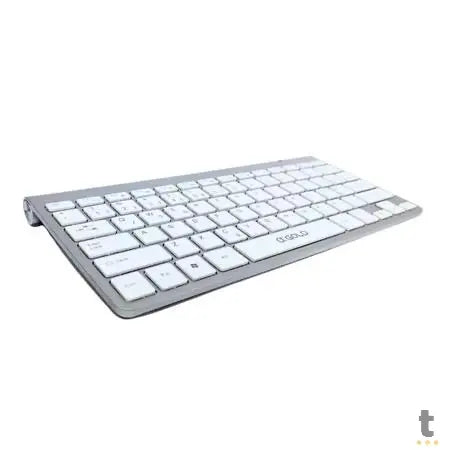 Kit Mini Teclado e Mouse Sem fio Gold USB Slim Prata - TCD-02 Truedata