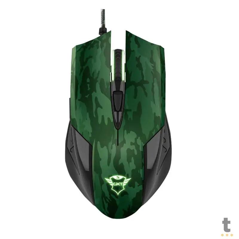 Kit Mouse LED 3200Dpi + Mousepad Gamer Trust GXT 781 Rixa Camo Gaming - 23611 Truedata
