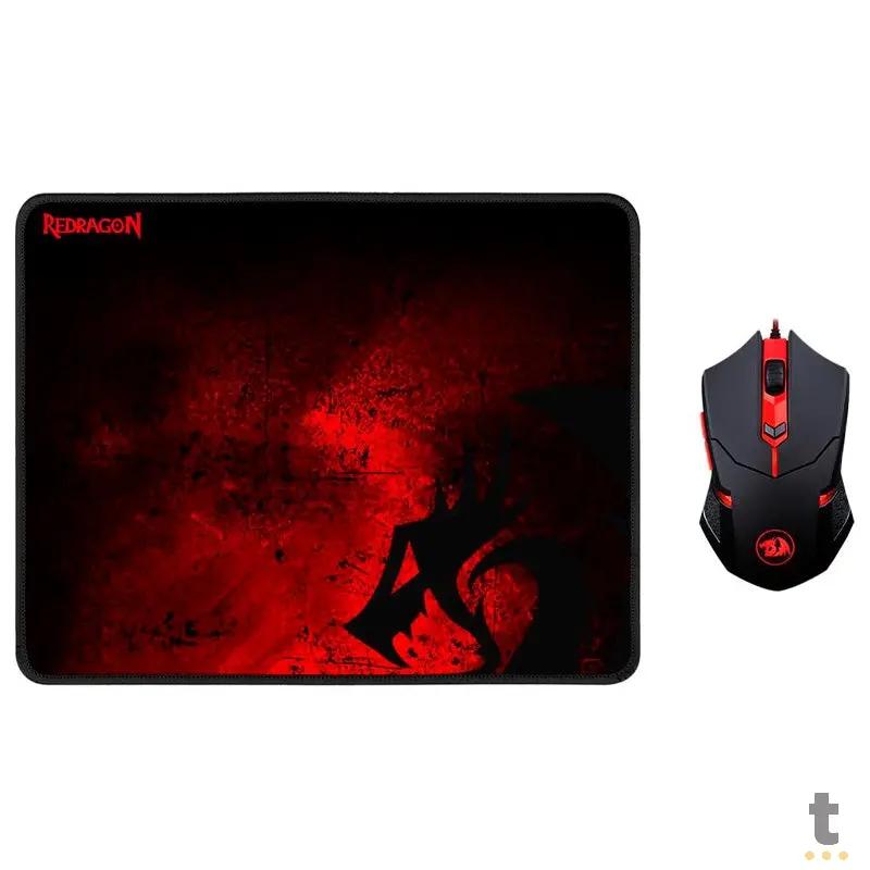 Kit Mouse + Mousepad Gamer Redragon Centrophorus M601-BA Truedata