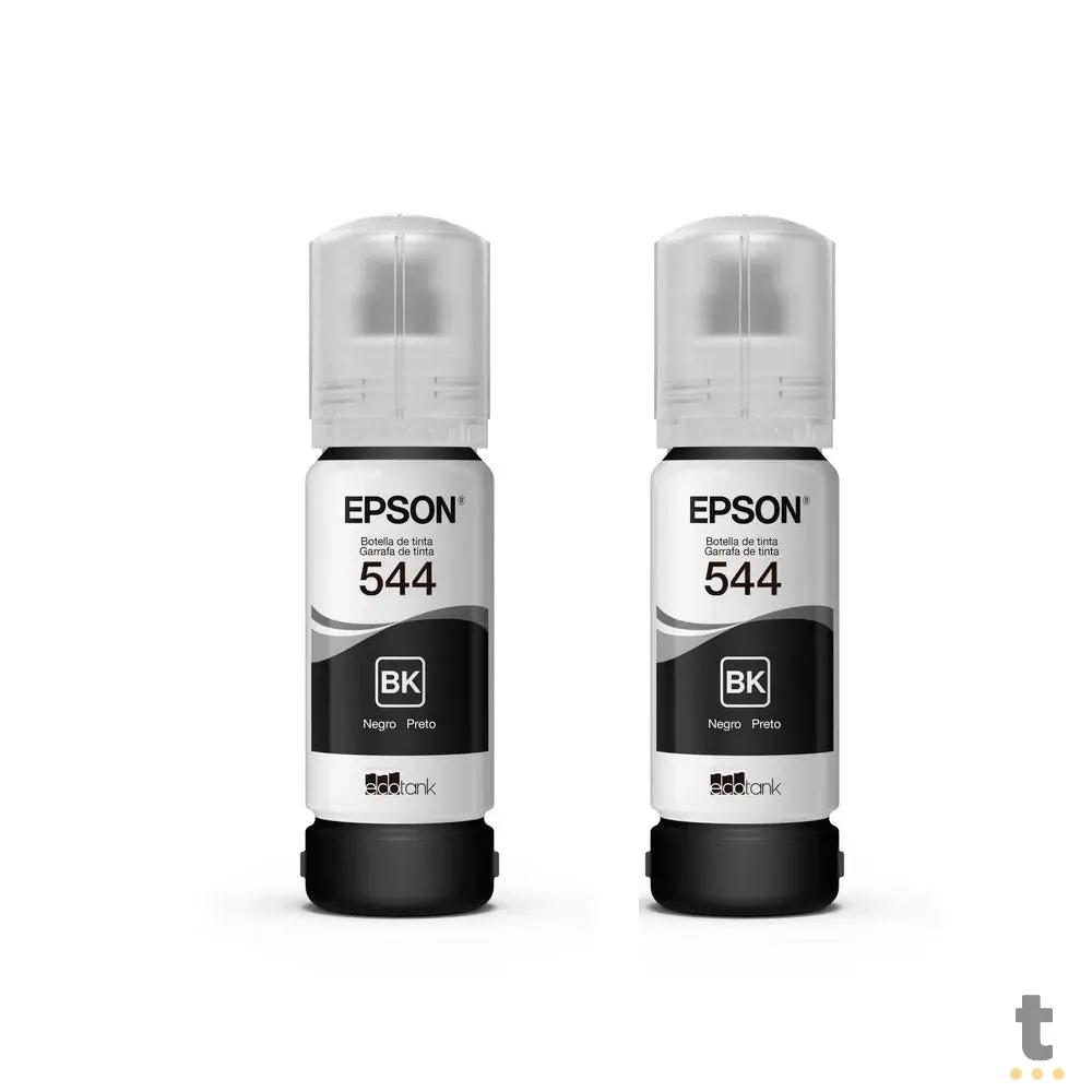 Kit Refil De Tinta C/ 2 Garrafas Epson T544120-2P 2x65ml - Preto - P/ L3150 L3110 L5190 - Truedata