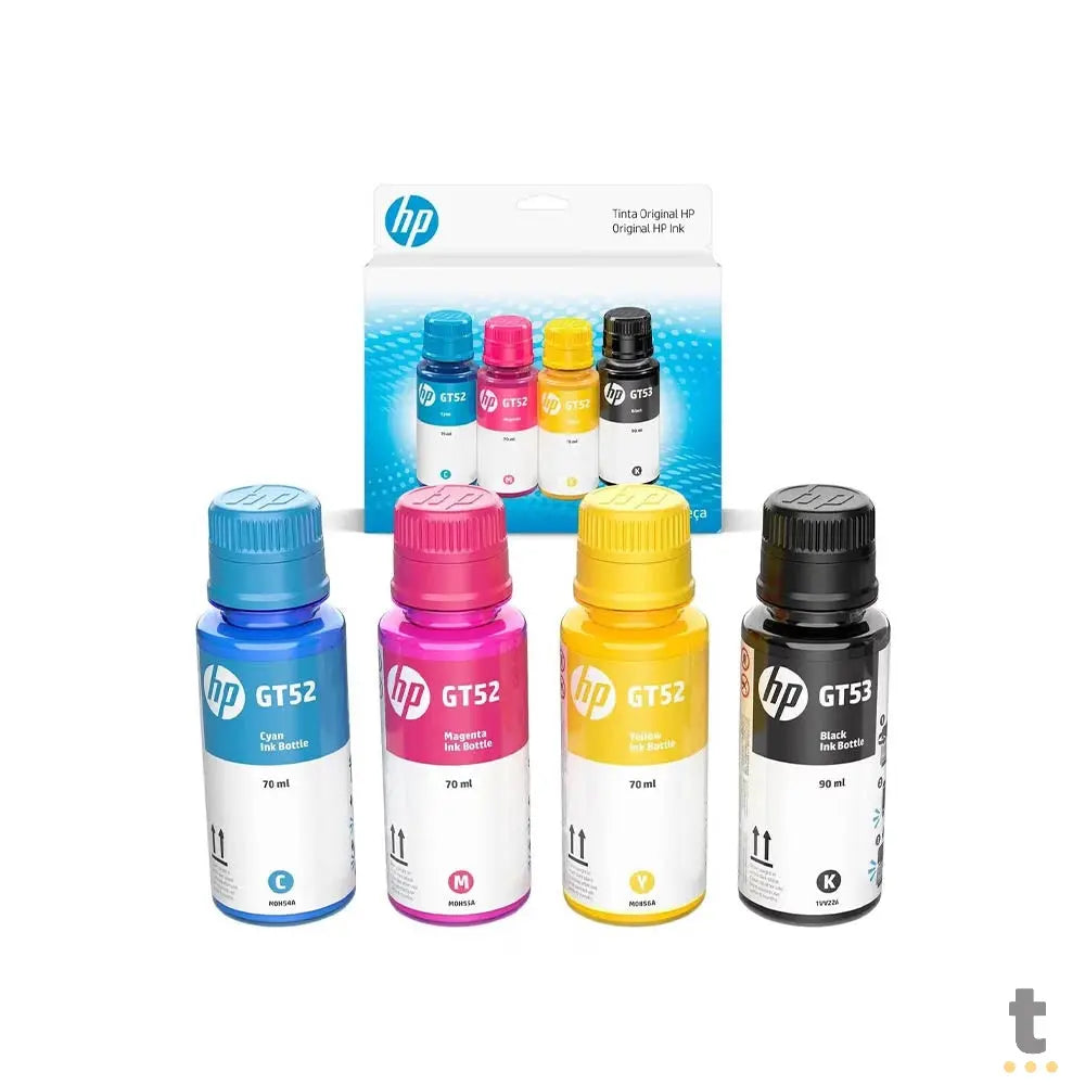 Kit Refil De Tinta C/ 4 Garrafas HP GT52 GT53 4 Cores - 9F3N4AL Truedata